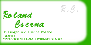 roland cserna business card